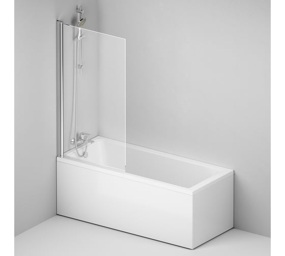 Шторка на борт ванны AM.PM Gem 80х140, поворотная W90BS-D080-140CT