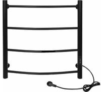 Электрический полотенцесушитель ТЕРА Ребро 500x600 (диммер, черный) ПСК-10-02д.ч