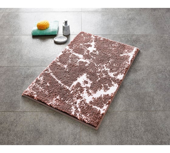 Коврик для ванной комнаты RIDDER Marmor бежевый, 60x90 7105309