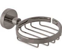 Мыльница металлическая настенная RavSlezak, серый металлик крацованный COA0301MGK