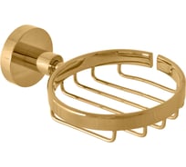 Мыльница металлическая настенная RavSlezak, золотистый крацованный COA0301ZK