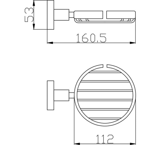 Мыльница металлическая настенная RavSlezak, золотистый крацованный COA0301ZK