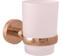 Стакан одинарный стеклянный настенный RavSlezak, розовый золотистый глянцевый COA0201ZRL