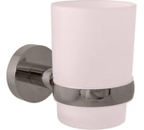 Стакан одинарный стеклянный настенный RavSlezak, серый металлик крацованный COA0201MGK