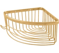 Мыльница металлическая угловая настенная RavSlezak, цвет золотистый крацованный COA0801ZK