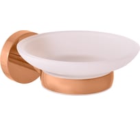 Мыльница стеклянная настенная RavSlezak, розовый золотистый крацованный COA0300ZRK