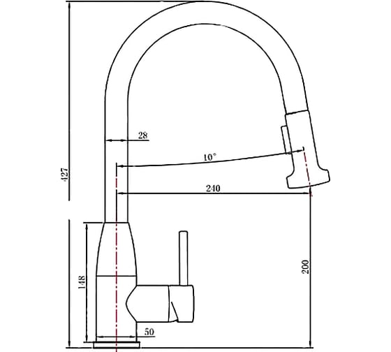 Кухонный смеситель Oulin OL-8016