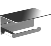 Держатель для туалетной бумаги Nofer Verona с полочкой для мобильного телефона, глянцевый 16876.B