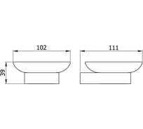 Мыльница Nofer CORINTO глянцевый стекло/нерж. сталь 16925.B
