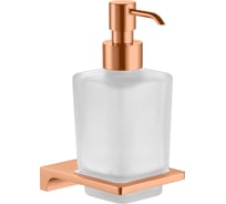 Дозатор для жидкого мыла настенный RavSlezak, стеклянный, розовый золотистый крацованный NLA0303ZRK