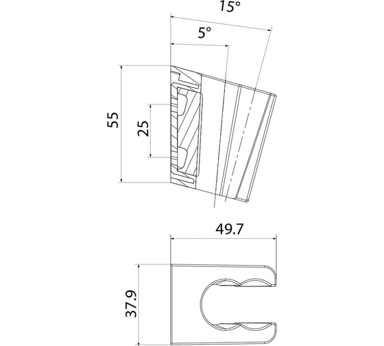 Держатель для лейки IDDIS черный 080 080BL00i53