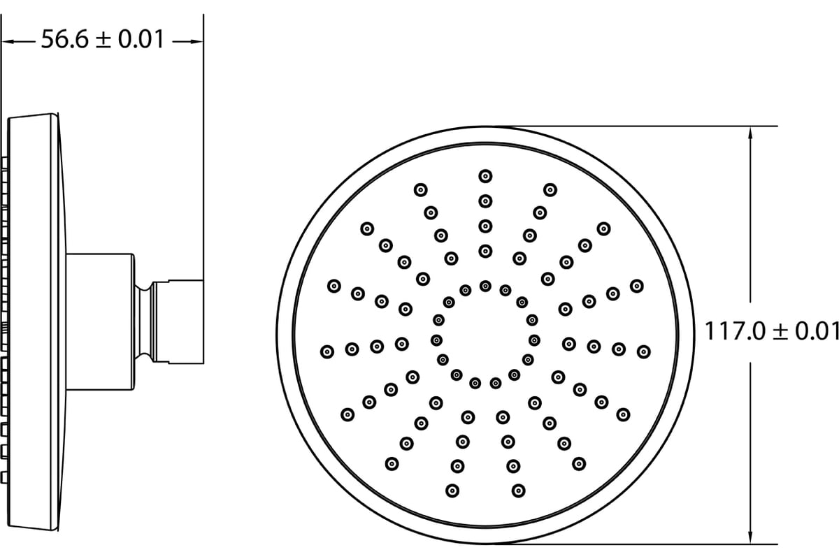 Душевая верхняя насадка IDDIS круглая, хром, мини 008MINPi64 - выгодная ...