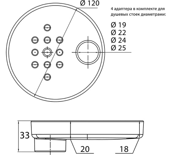Мыльница на стойку для душа IDDIS прозрачная 100TP02i53