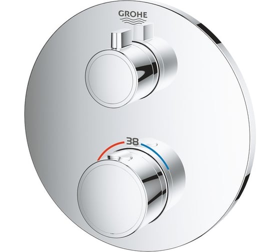 Термостат для душа Grohe Grohtherm круглая розетка, комплект верхней монтажной части 24075000