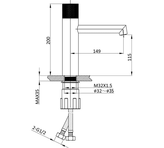 Смеситель для раковины VINCEA Desire брашированное золото VBF-1D3BG
