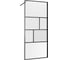 Душевая перегородка VINCEA Walk-In, 900x2000, черный, стекло прозрачное/рифленое VSW-1HC900CFB 1