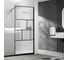 Душевая перегородка VINCEA Walk-In, 900x2000, черный, стекло прозрачное/рифленое VSW-1HC900CFB 2