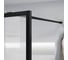 Душевая перегородка VINCEA Walk-In, 900x2000, черный, стекло прозрачное/рифленое VSW-1HC900CFB 4