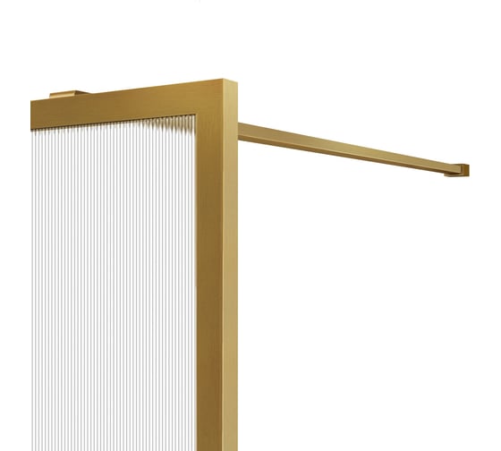 Душевая перегородка VINCEA Walk-In, 900x2000, брашированное золото, стекло рифленое VSW-1HP900FLBG