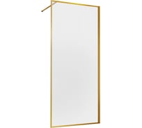 Душевая перегородка VINCEA Walk-In, 1000x2000, брашированное золото, стекло рифленое VSW-1HP100FLBG