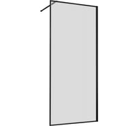 Душевая перегородка VINCEA Walk-In, 1000x2000, черный матовый, стекло рифленое VSW-1HP100FLB
