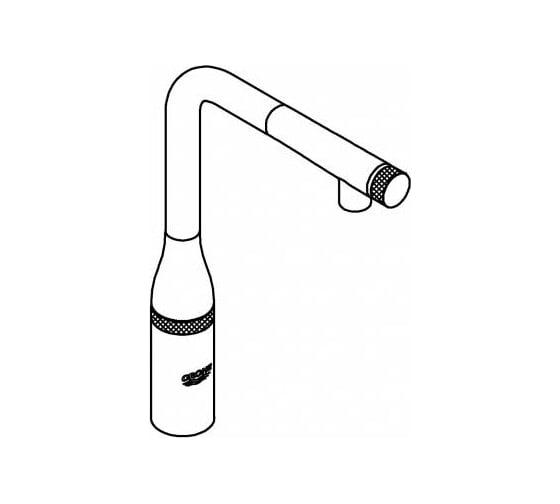 Смеситель для мойки Grohe Essence Smart Control с выдвижным L-образным изливом 31615BE0