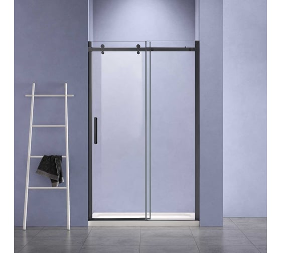 Душевая дверь VINCEA Como-N, 1300, черный, стекло прозрачное VDS-4CN130CLB