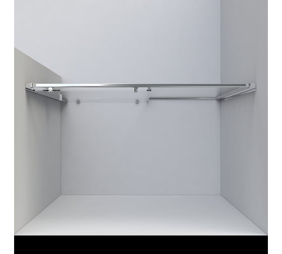 Душевая дверь VINCEA Garda, 1450, черный, стекло прозрачное VDS-1G145CLB