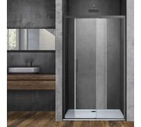 Душевая дверь VINCEA Soft, 1200, вороненая сталь, стекло прозрачное VDS-3SO120CLGM