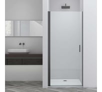 Душевая дверь VINCEA Alpha, вороненая сталь, стекло прозрачное VDP-3AL800CLGM