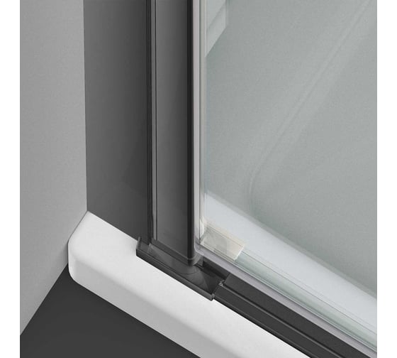 Душевая дверь VINCEA Alpha, вороненая сталь, стекло прозрачное VDP-3AL900CLGM