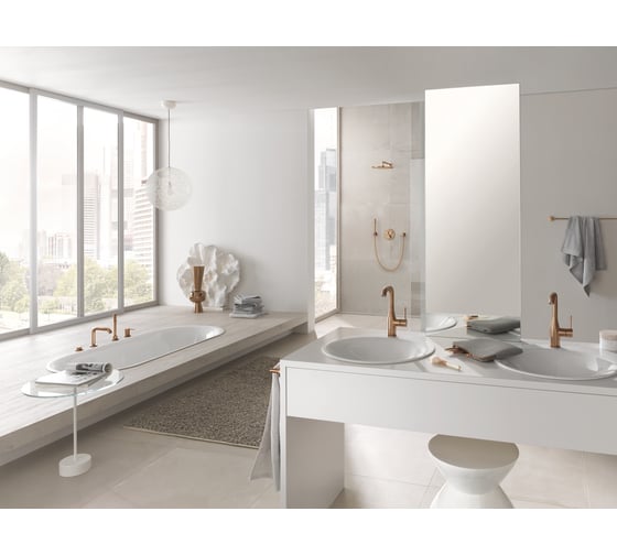 Смеситель для раковины GROHE Essence с донным клапаном, L-Size, теплый закат матовый 24174DL1