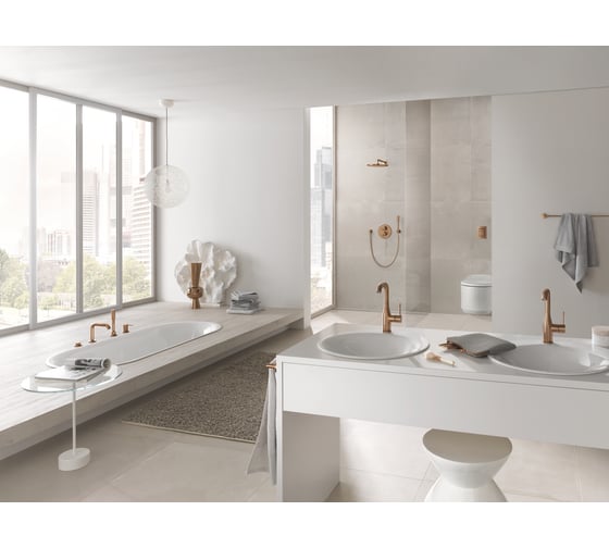 Смеситель для раковины GROHE Essence с донным клапаном, L-Size, теплый закат матовый 24174DL1
