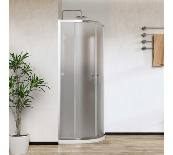 Душевой уголок VINCEA City, 900x900, хром, стекло текстурное VSQ-5CT900MT