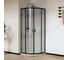Душевой уголок VINCEA City, 900x900, черный матовый, стекло прозрачное VSQ-5CT900CLB 1