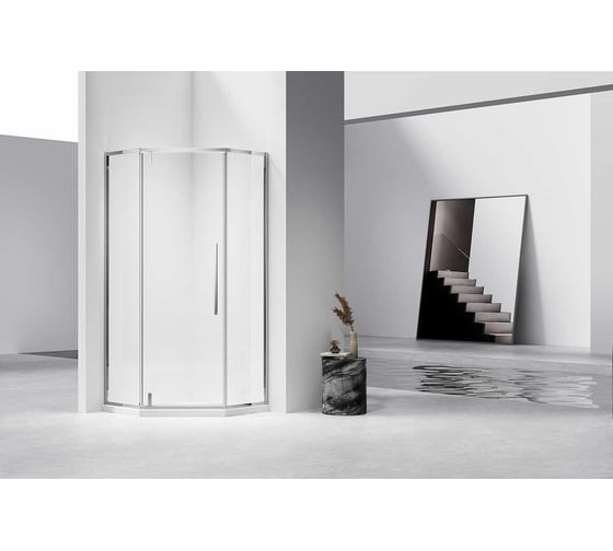 Душевой уголок VINCEA Slim-N, 1000x1000, хром, стекло прозрачное VSP-4SN100CL