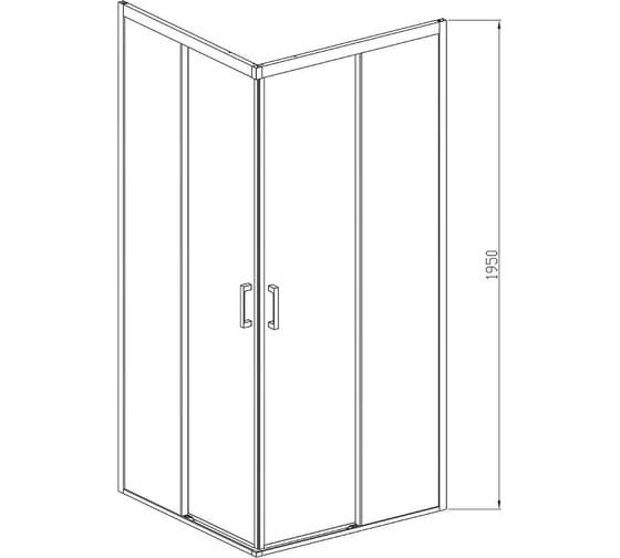 Душевой уголок VINCEA Soft, 900x900, вороненая сталь, стекло прозрачное VSS-3SO900CLGM