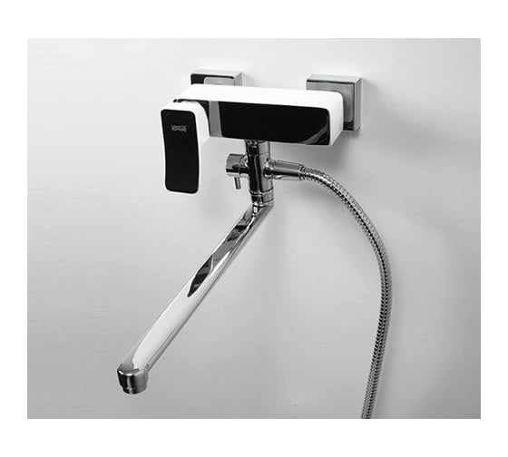 Смеситель для ванны и душа Wasserkraft Aller комбинированное покрытие 1062LWHITE 033490