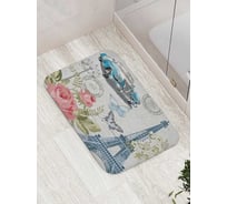 Коврик для ванной комнаты и туалета противоскользящий JoyArty "Элегантный Париж" 52x77 см bath_423826