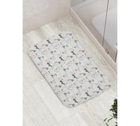 Коврик для ванной комнаты и туалета противоскользящий JOYARTY Атмосфера леса, 52x77 см, bath_423841
