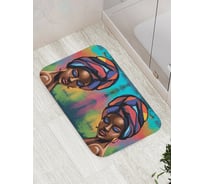 Коврик для ванной комнаты и туалета противоскользящий JOYARTY Африканка, 52x77 см, bath_425003