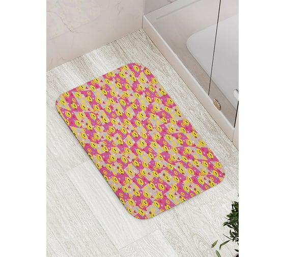 Коврик для ванной комнаты и туалета противоскользящий JOYARTY Smiling face, 52x77 см, bath_423257 1
