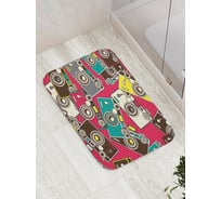 Коврик для ванной комнаты и туалета противоскользящий JOYARTY Винтажный фотоаппарат, 52x77 см, bath_423749