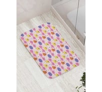 Коврик для ванной комнаты и туалета противоскользящий JoyArty "Эмоции смайлов" 52x77 см bath_423868