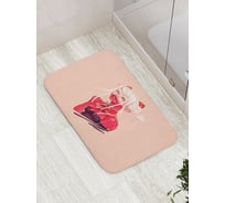 Коврик для ванной комнаты и туалета противоскользящий JOYARTY Девушка дьявол, 52x77 см, bath_423866