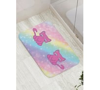 Противоскользящий коврик для ванной и туалета JoyArty "Лунные коты" 52x77 см bath_425004
