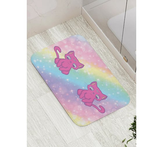 Противоскользящий коврик для ванной и туалета JoyArty  "Лунные коты" 52x77 см bath_425004