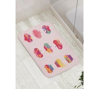 Противоскользящий коврик для ванной и туалета JoyArty  "Мед и гранат" 52x77 см bath_423888