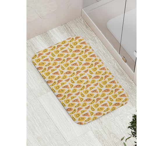 Коврик для ванной комнаты и туалета противоскользящий JOYARTY Желтыеайлики, 52x77 см, bath_423877 1