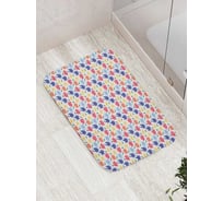 Коврик для ванной комнаты и туалета противоскользящий JoyArty "Цветочная поляна" 52x77 см bath_423258